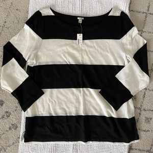 NWT J.Crew Rugby Stripe Top Sz Large